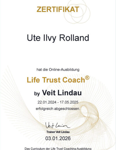 Zertifikat Life Trust Coach